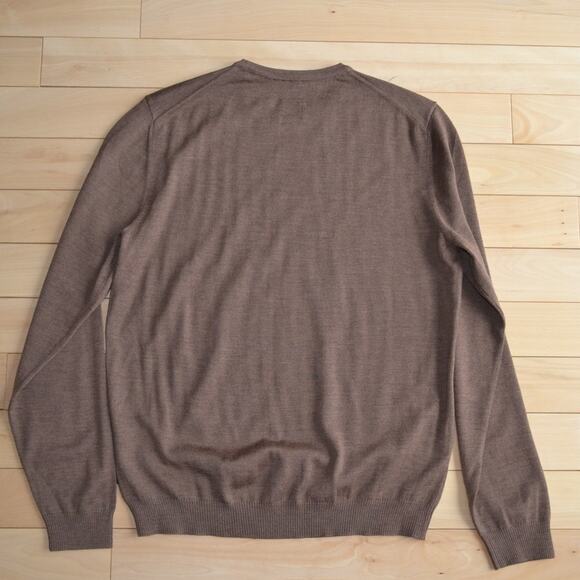 Hugo Boss Wool Crewneck Sweater Size XL Brown - Picture 4 of 4